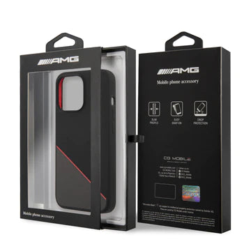 Silicone Case Black Two Tones Red Line - AMG
