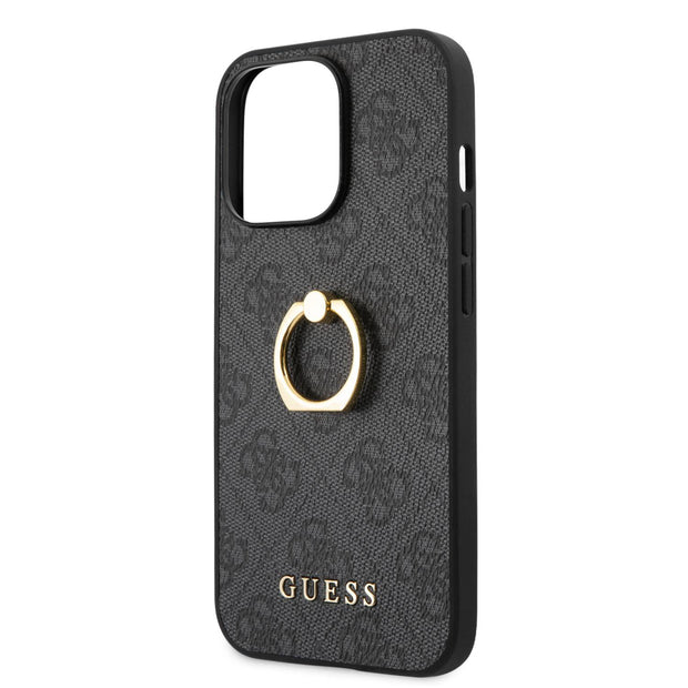 𝐆𝐔𝐄𝐒𝐒 Leather Case Grey 4g Collection With Ring Stand