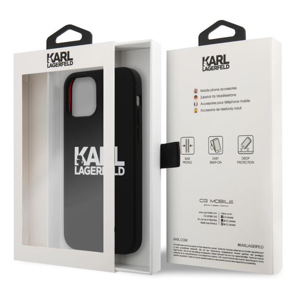 Silicone Black Case With Logo - Karl Lagerfeld