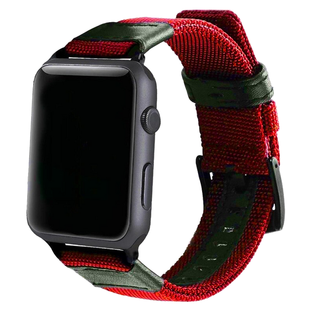 New Nylon Grain Leather Watch Band Strap For Apple Watch - iCase Stores