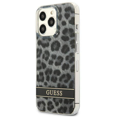 𝐆𝐔𝐄𝐒𝐒 Leopard Grey Hard Case - iCase Stores