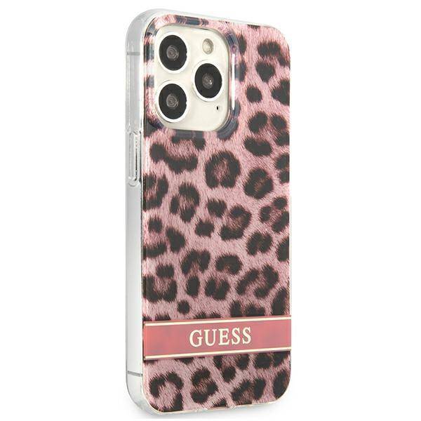 𝐆𝐔𝐄𝐒𝐒 Leopard Pink Hard Case - iCase Stores